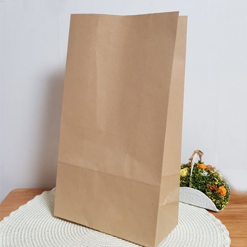 두꺼운(80g)크라프트 봉투(소 20*10*35.5cm/100장)식품지.베이커리봉투.친환경.비닐대체봉투