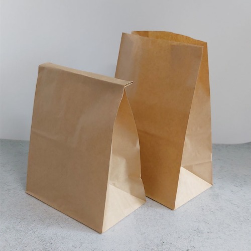 크라프트 바닥넓은 종이봉투20+13x29cm(100장/2,000장)베이커리포장 비닐대용봉투
